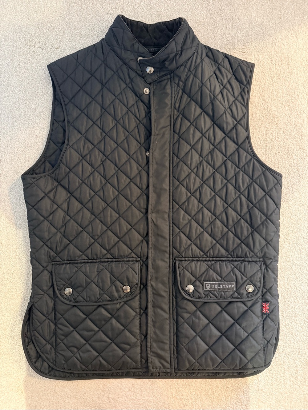 Belstaff Black Quilted Men's Vest